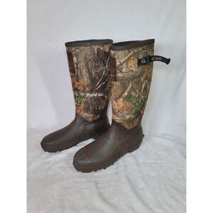 Guide Gear Mens Realtree Edge Camo Rubber Hunting Boots 400g Thinsulate Size 11